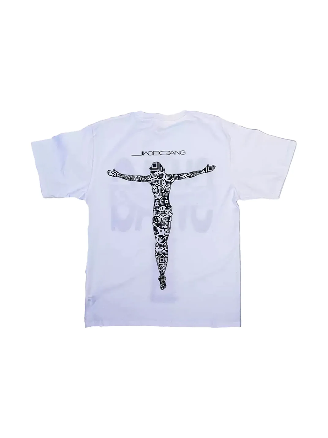 JADEGANG | White Graphic Print Slim Fit Short Sleeve T-Shirt