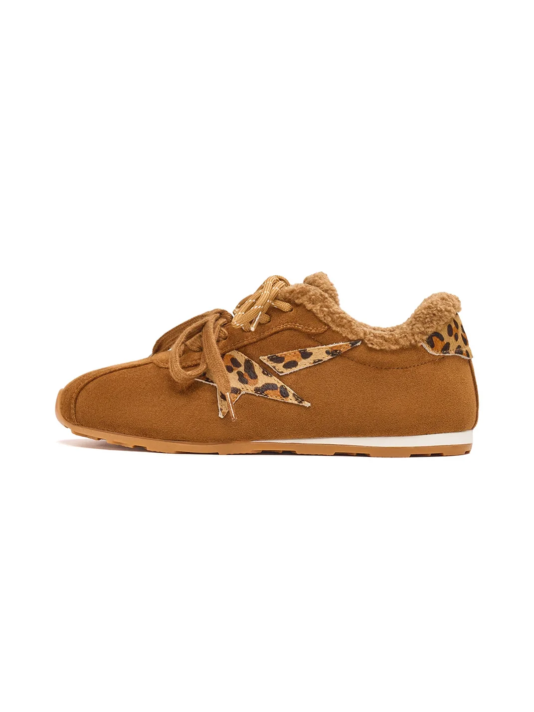 EBLAN | Retro Thick-Sole Star Plush-Lined Sneakers