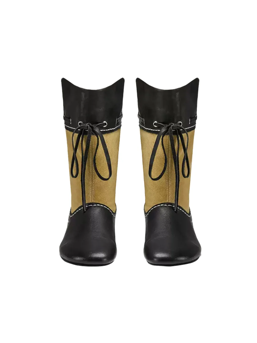 XMZY | Retro Mid-Calf Hidden Lift Riding Boots - 3