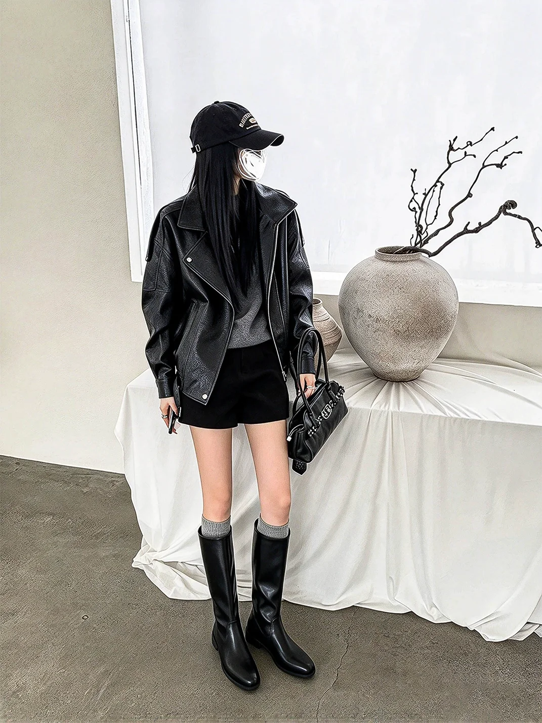 In lucky | Straight-Shaft Knee-High Riding Boots