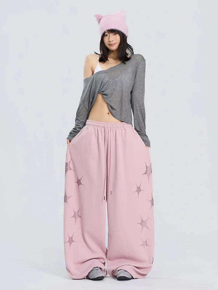 CBXLAB | Star Rhinestone Loose Wide-Leg Pants - 2