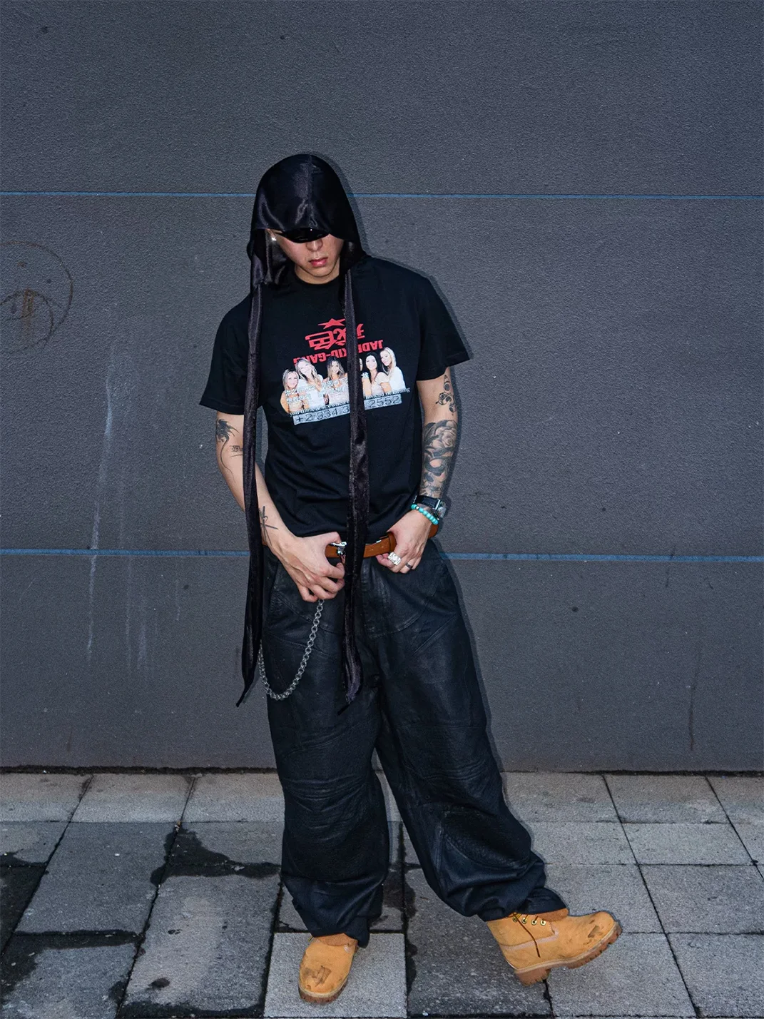 JADEGANG | Cropped Graphic Print Crew Neck Short Sleeve T-Shirt