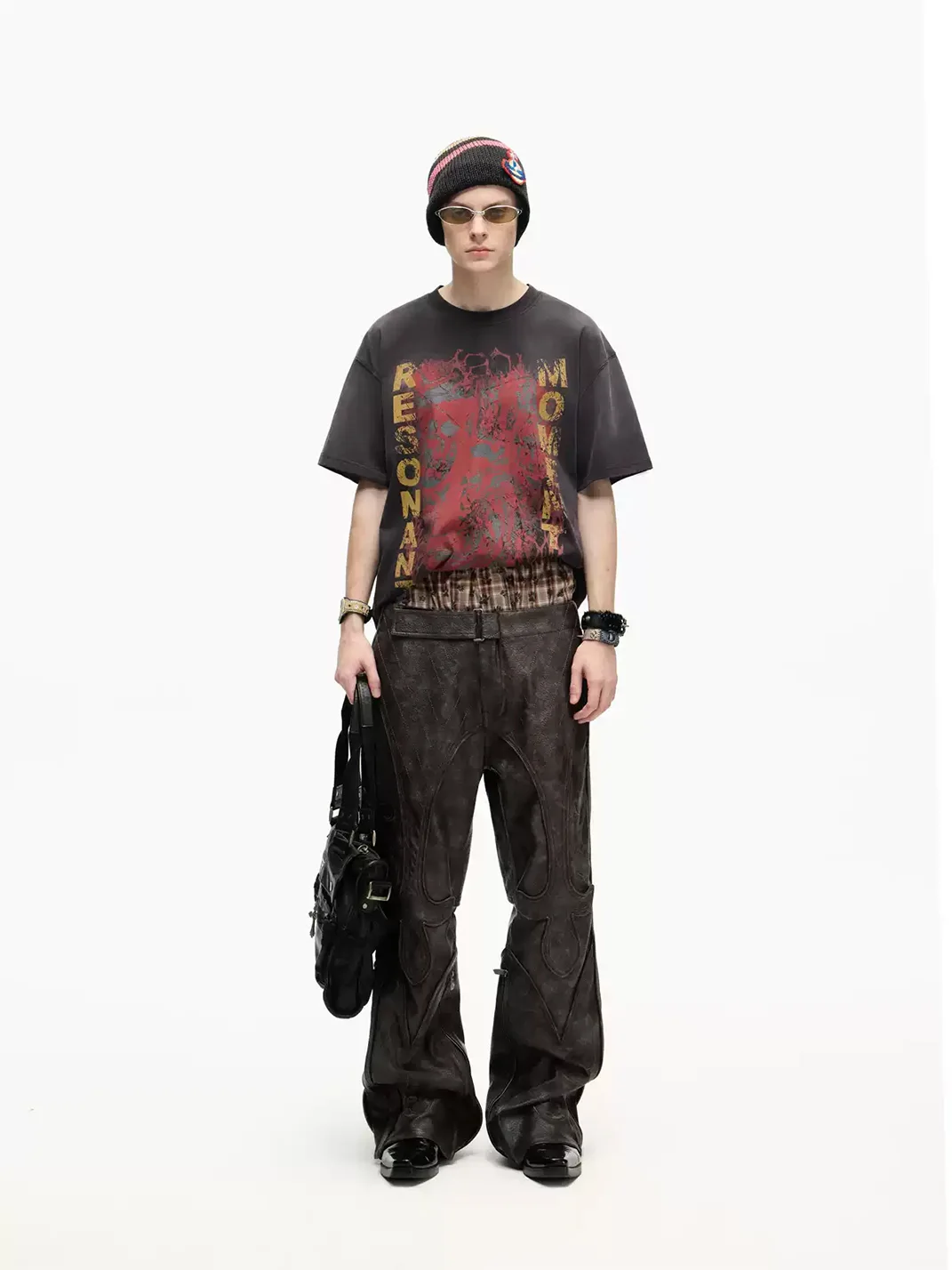 PEOPLESENSE | Retro Distressed Cotton Graphic Short Sleeve T-Shirt