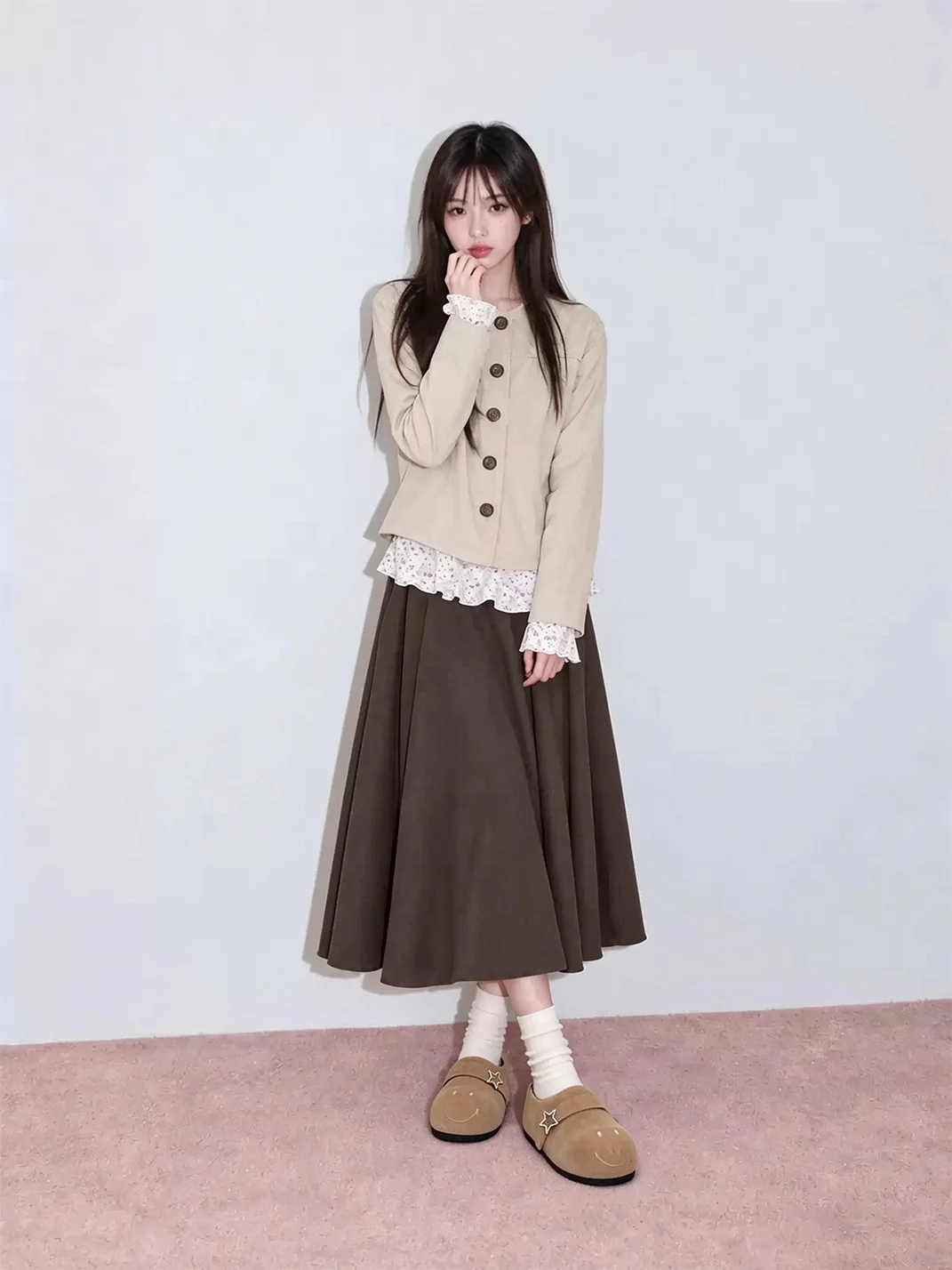 SMILEY | Star Buckle Platform Slip-On Mules
