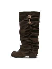 Mule Donkey | Slouchy Tall Riding Boots