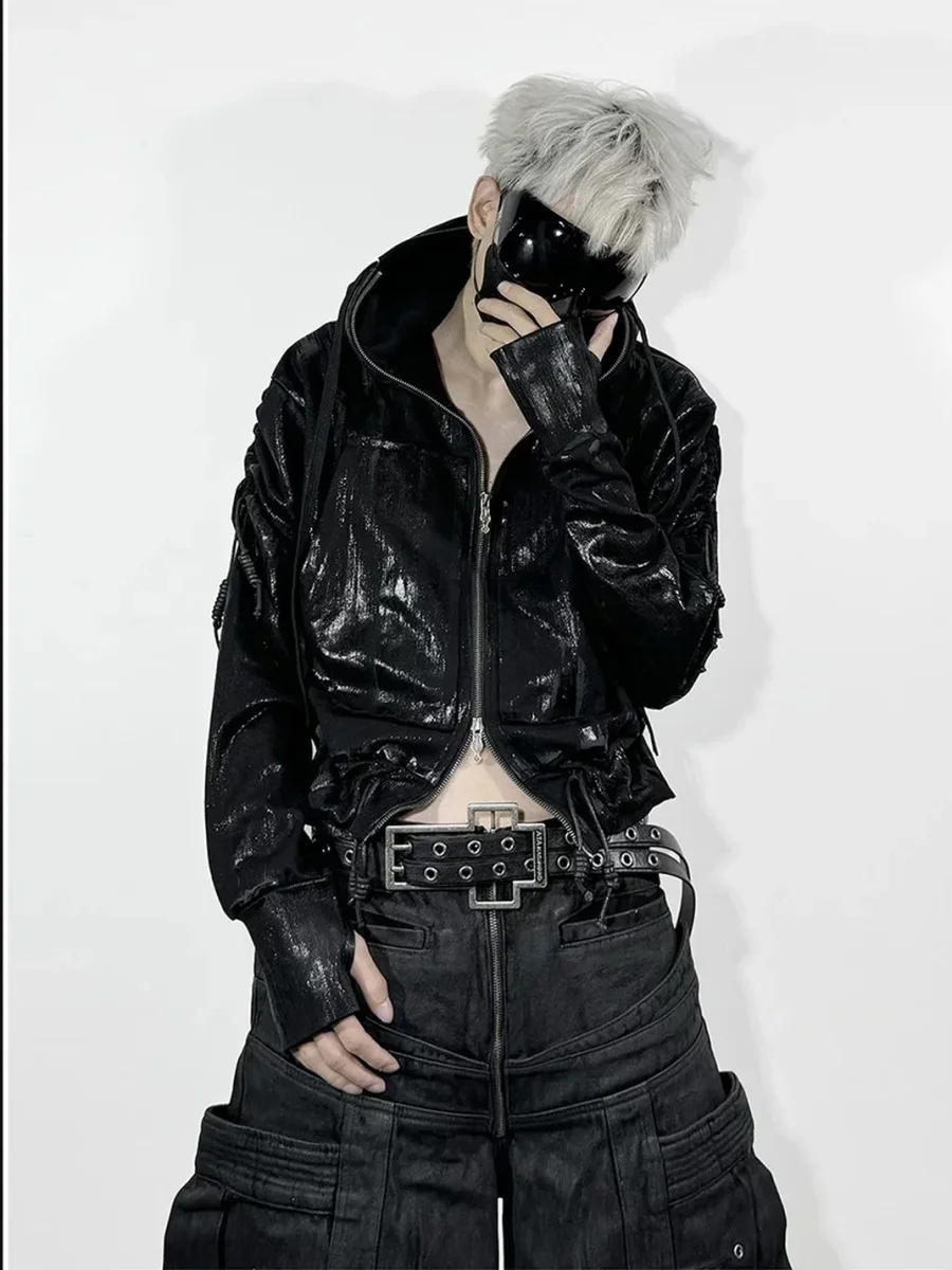 ATAnothingness | Wax-Brushed Hooded Zip-Up Sweatshirt Jacket - 3