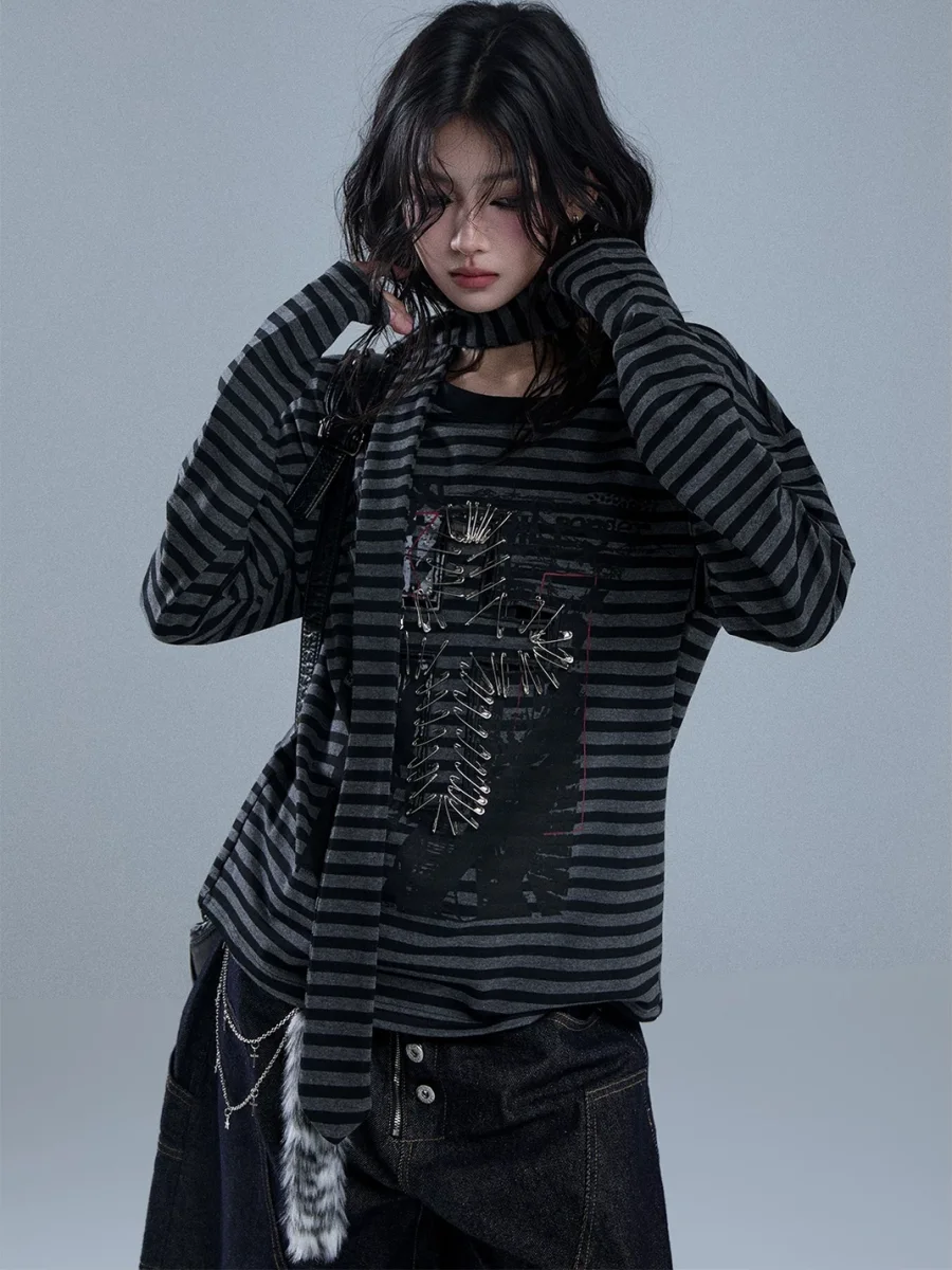 YUKAHOUSE | Striped Long Sleeve T-Shirt - 3