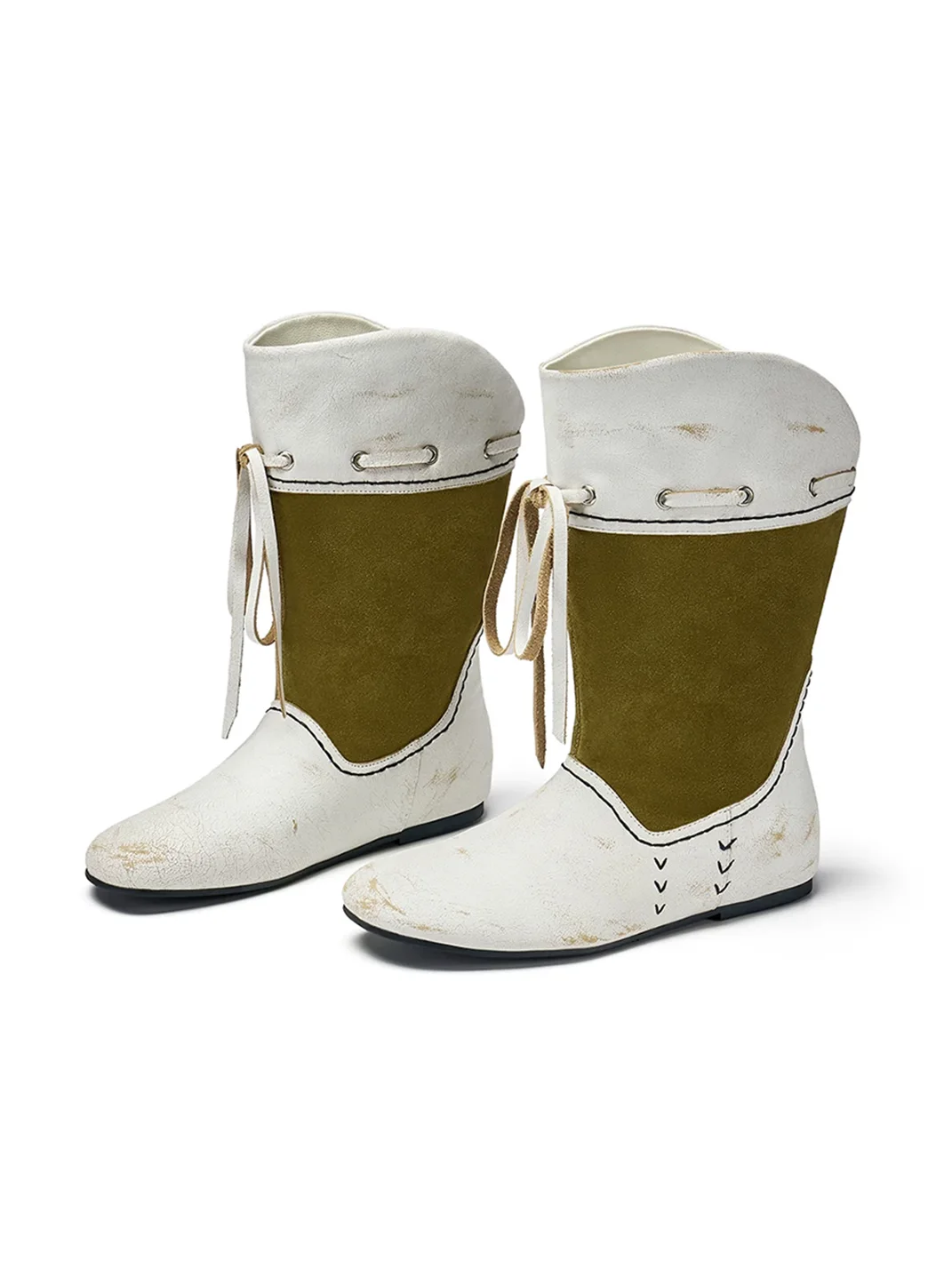 XMZY | Retro Mid-Calf Hidden Lift Riding Boots