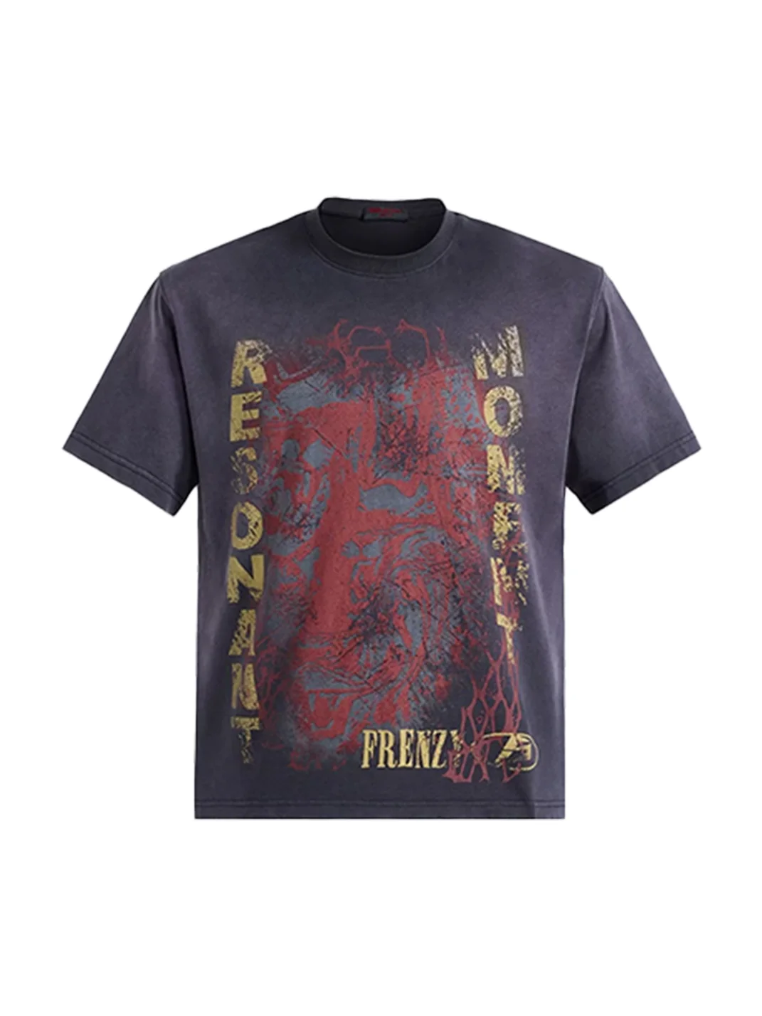 PEOPLESENSE | Retro Distressed Cotton Graphic Short Sleeve T-Shirt