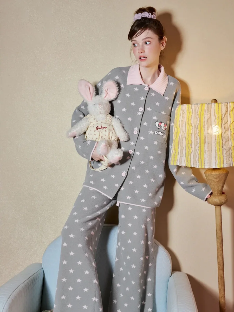 Gukoo | Long Sleeve Cotton Pajama Set - 3