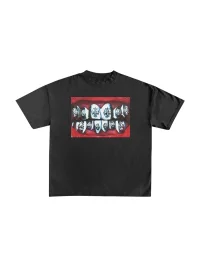 JADEGANG | Metallic Teeth Graphic Crewneck Short Sleeve T-Shirt