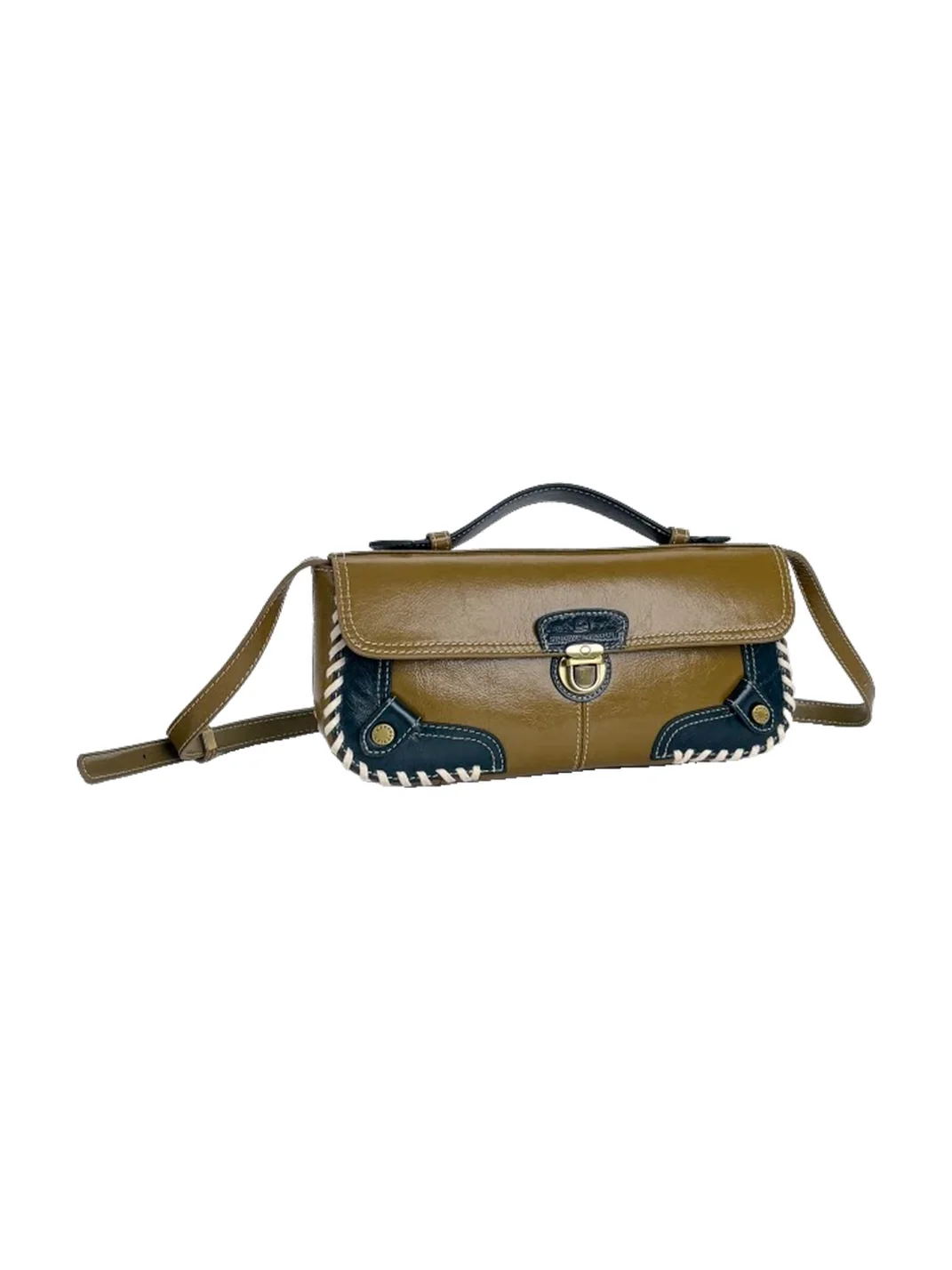 SpicyCapSoul | Retro Cowhide Box Shoulder And Crossbody Bag