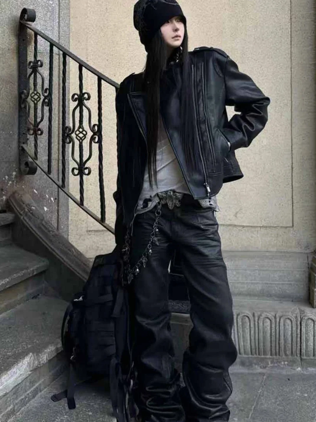 Cinder Vein | Bird Skull Charm Pants Chain