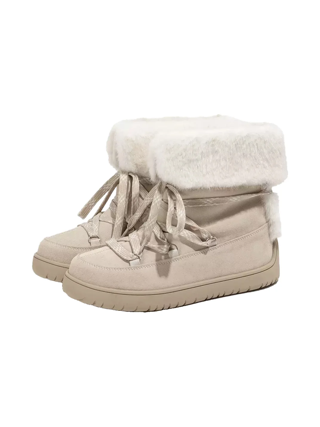 LMDD | Leather Plush-Lined Short Snow Boots
