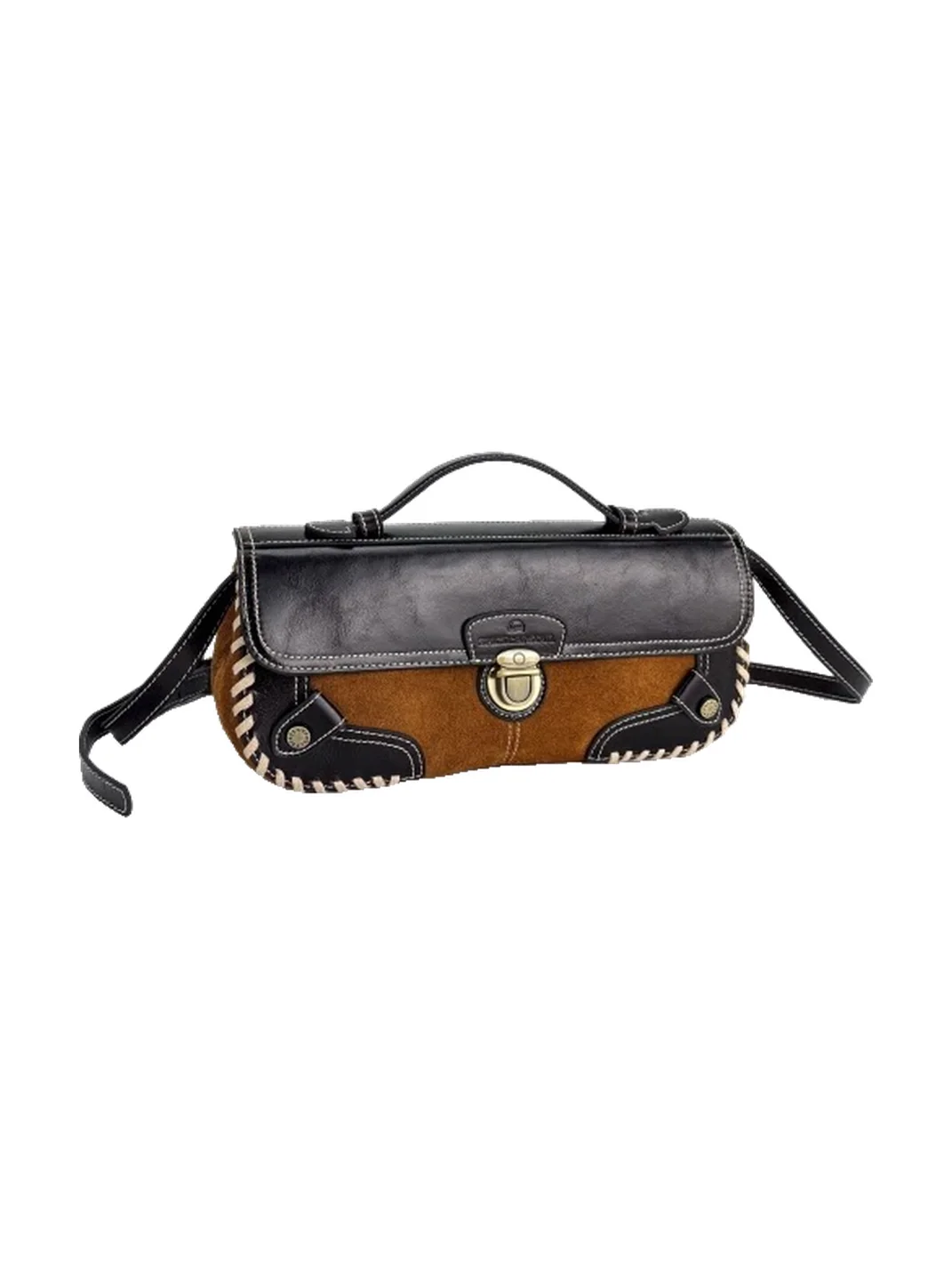 SpicyCapSoul | Retro Cowhide Box Shoulder And Crossbody Bag
