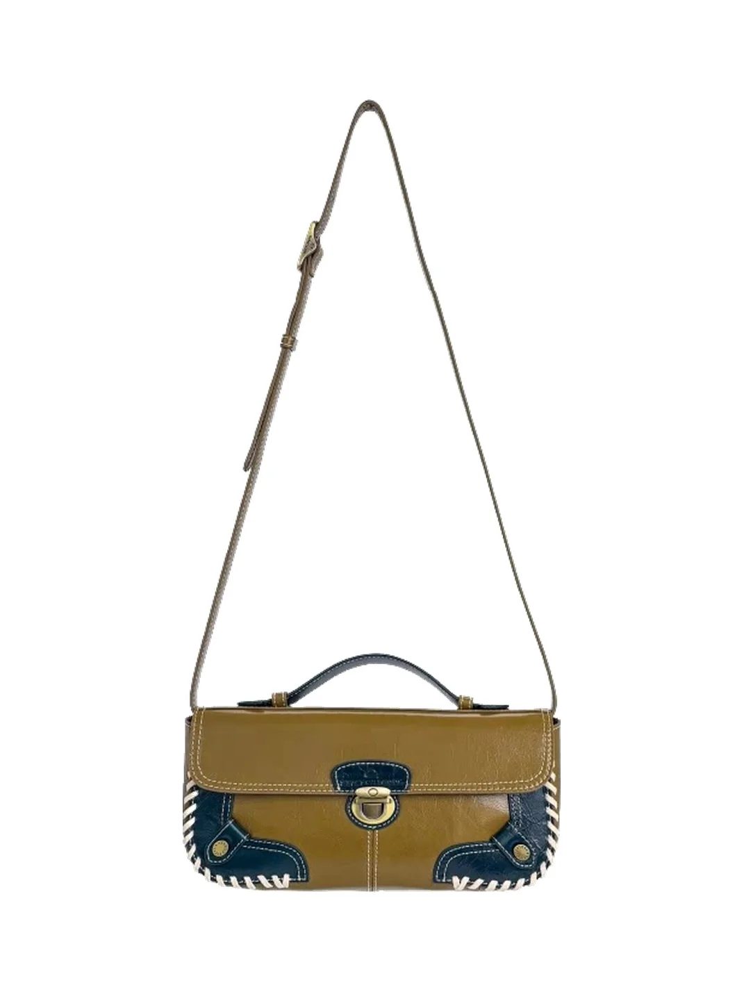 SpicyCapSoul | Retro Cowhide Box Shoulder And Crossbody Bag