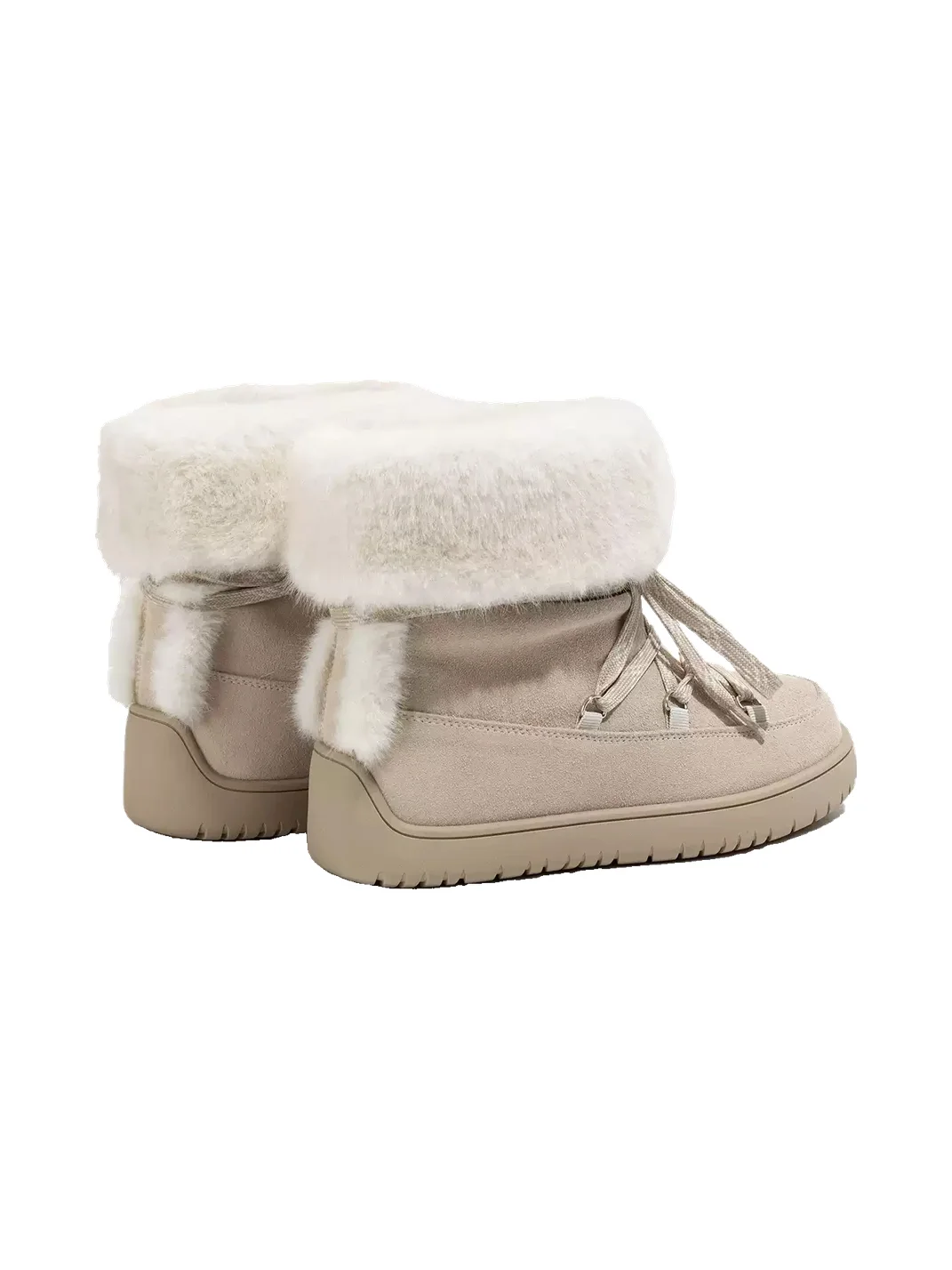 LMDD | Leather Plush-Lined Short Snow Boots