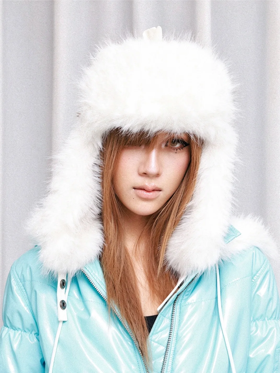 DETW | Spiked Leather Plush Trim Trapper Hat
