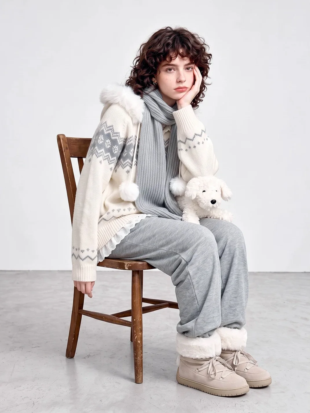 LMDD | Leather Plush-Lined Short Snow Boots