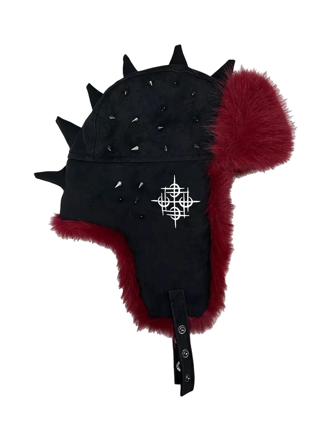 DETW | Spiked Leather Plush Trim Trapper Hat