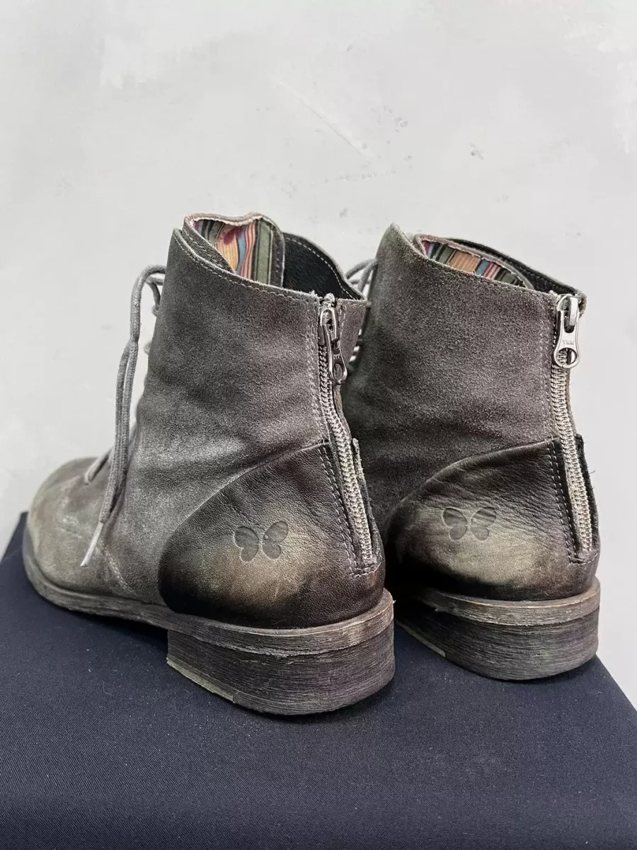 DLMNX | Distressed Suede Lace-Up Ankle Boots - 3
