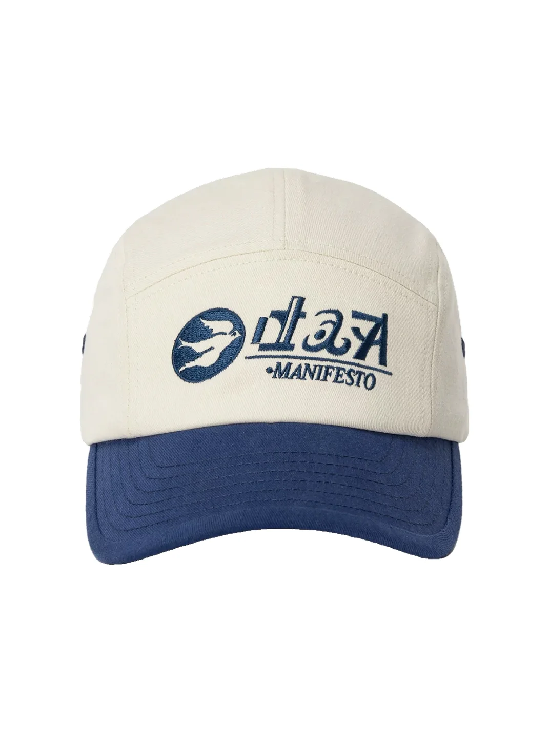 LUCKUP Archive | Retro Colorblock Short-Brim Embroidered Baseball Cap