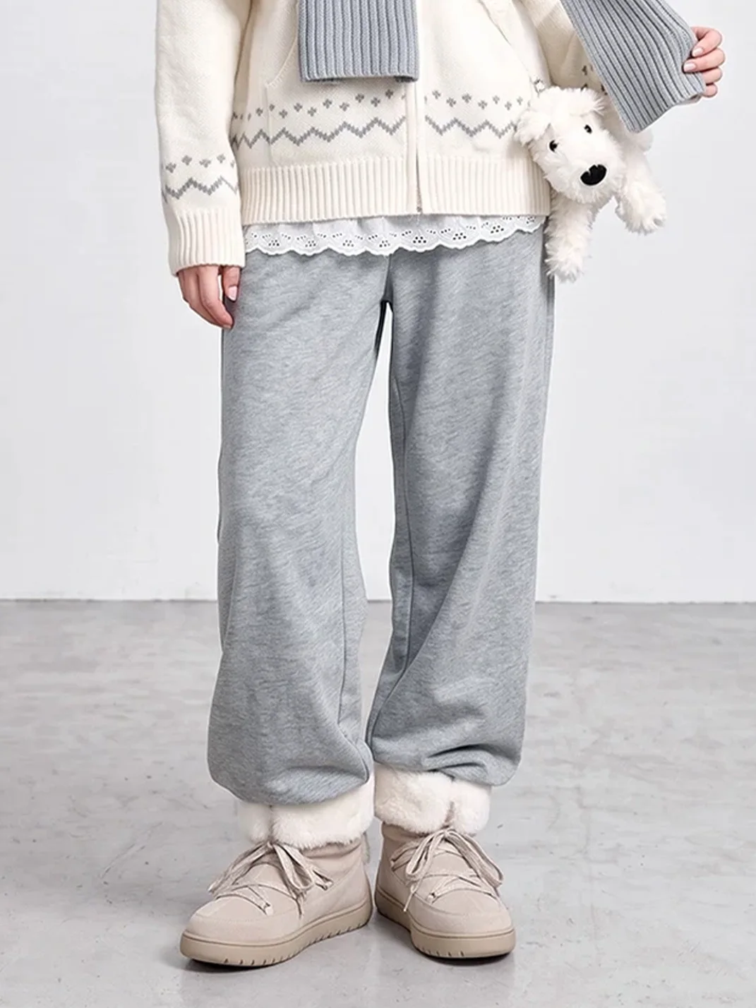 LMDD | Leather Plush-Lined Short Snow Boots