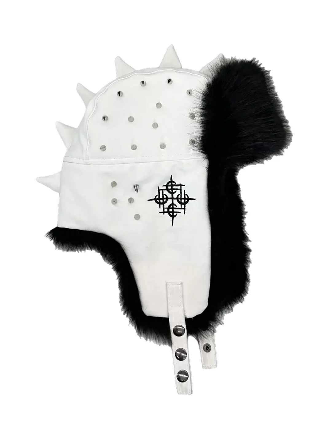DETW | Spiked Leather Plush Trim Trapper Hat