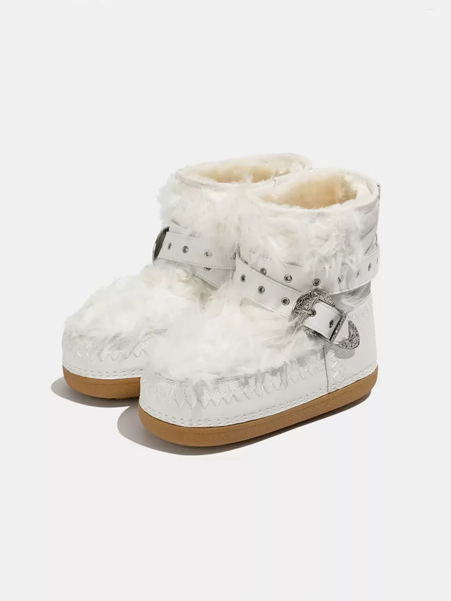 LMDD | Retro Plush-Lined Platform Snow Boots - 2