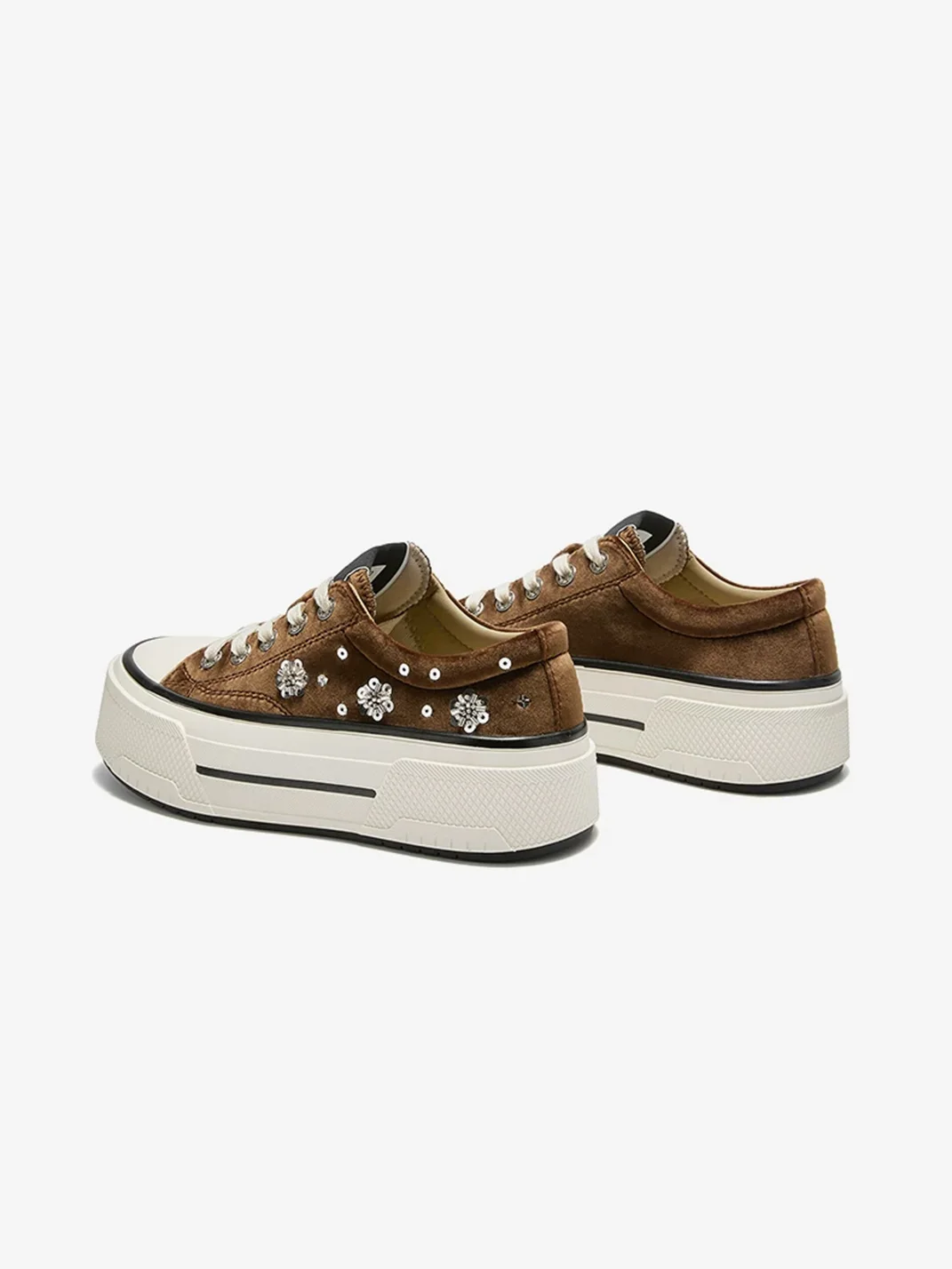 ACUPUNCTURE | Floral Sequin Platform Sneakers