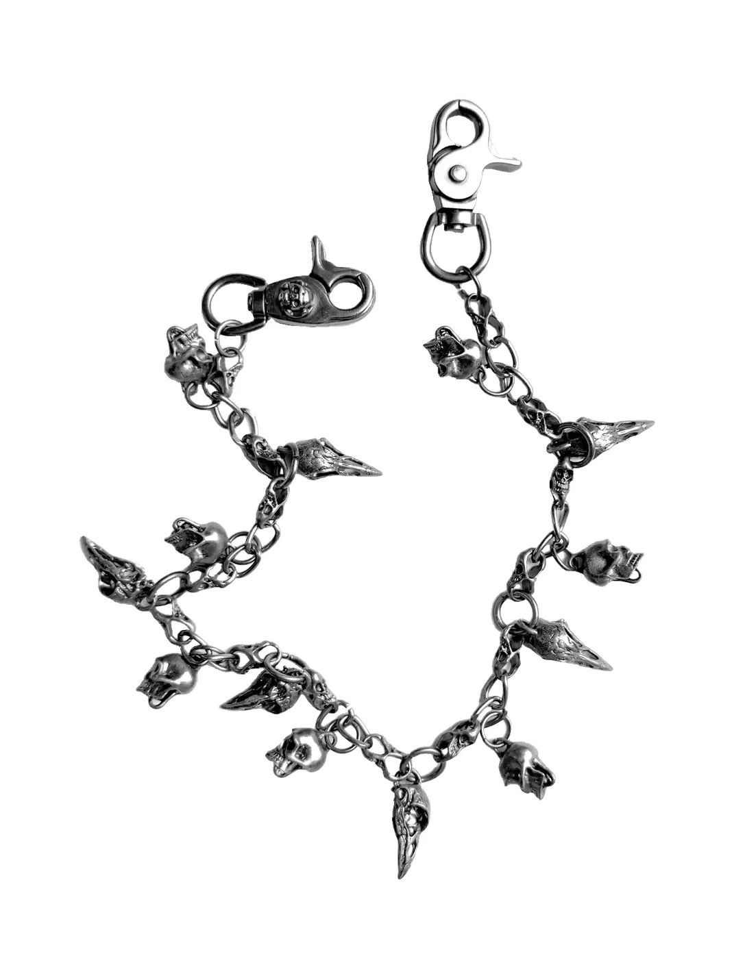 Cinder Vein | Bird Skull Charm Pants Chain