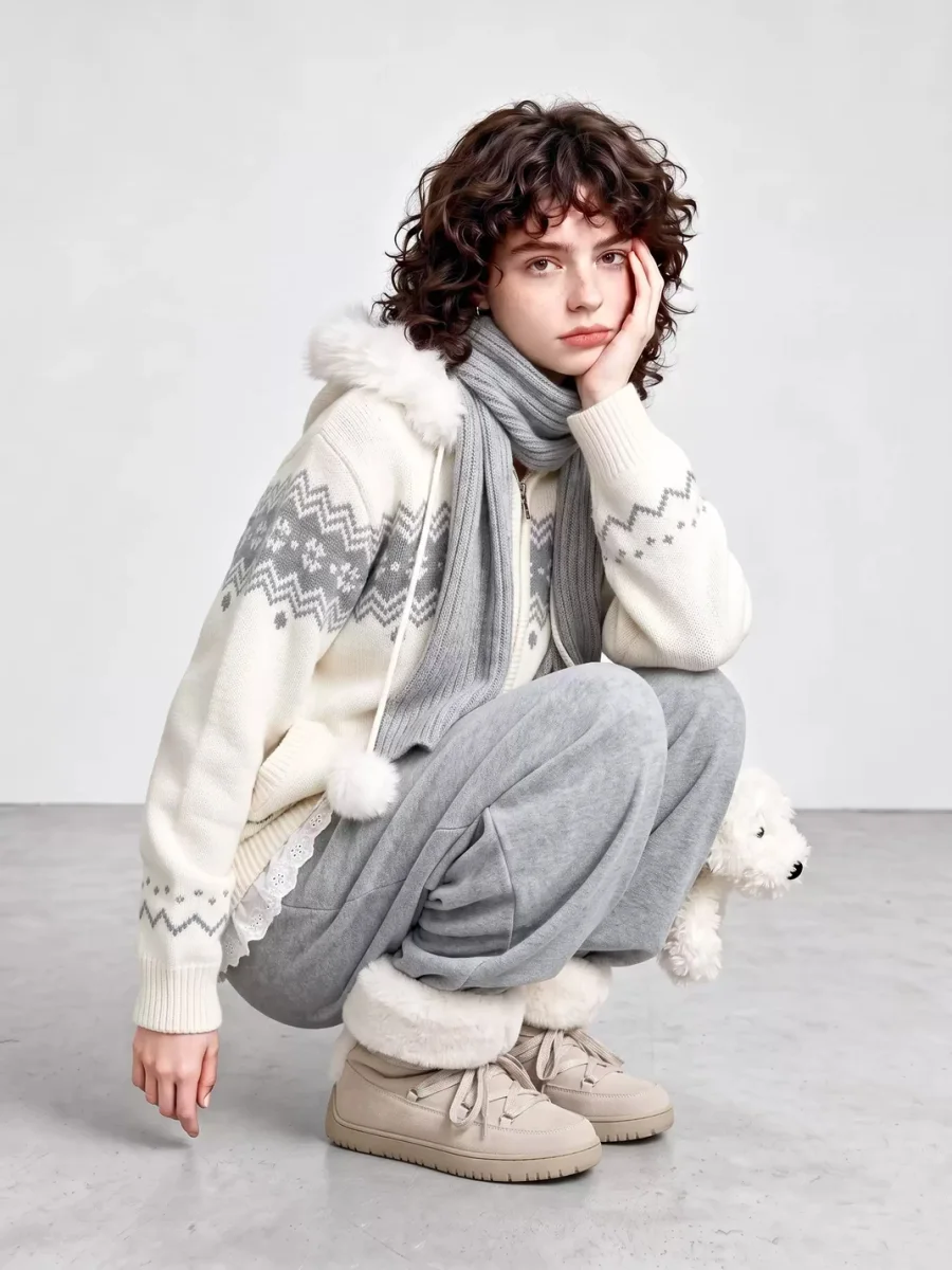 LMDD | Leather Plush-Lined Short Snow Boots - 4