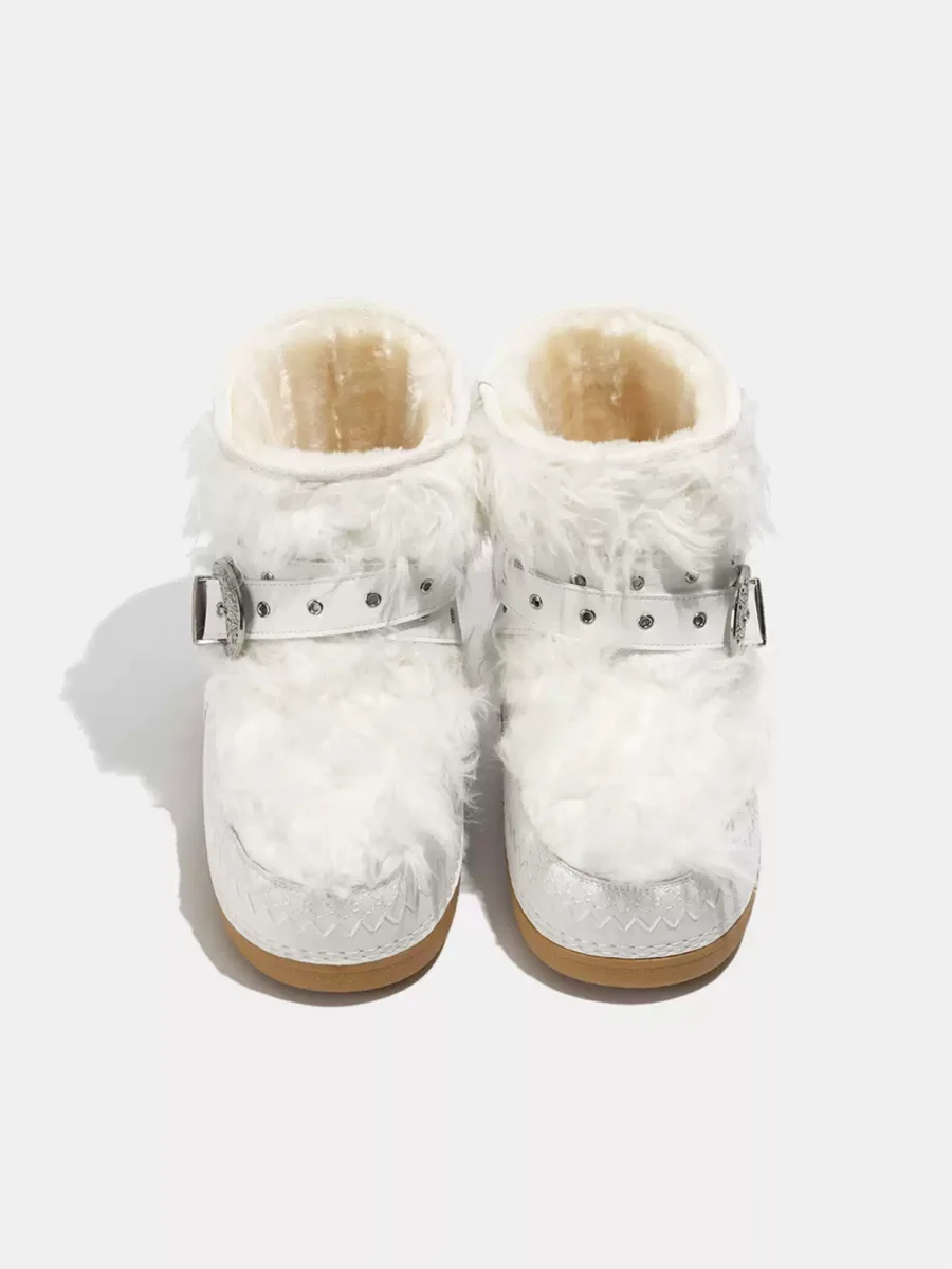 LMDD | Retro Plush-Lined Platform Snow Boots - 4