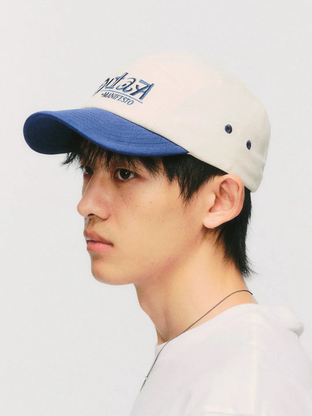 LUCKUP Archive | Retro Colorblock Short-Brim Embroidered Baseball Cap