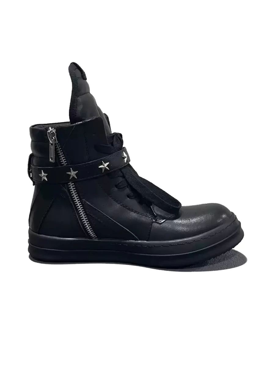SELVMAKE | Star Studded Platform High Top Sneakers - 4