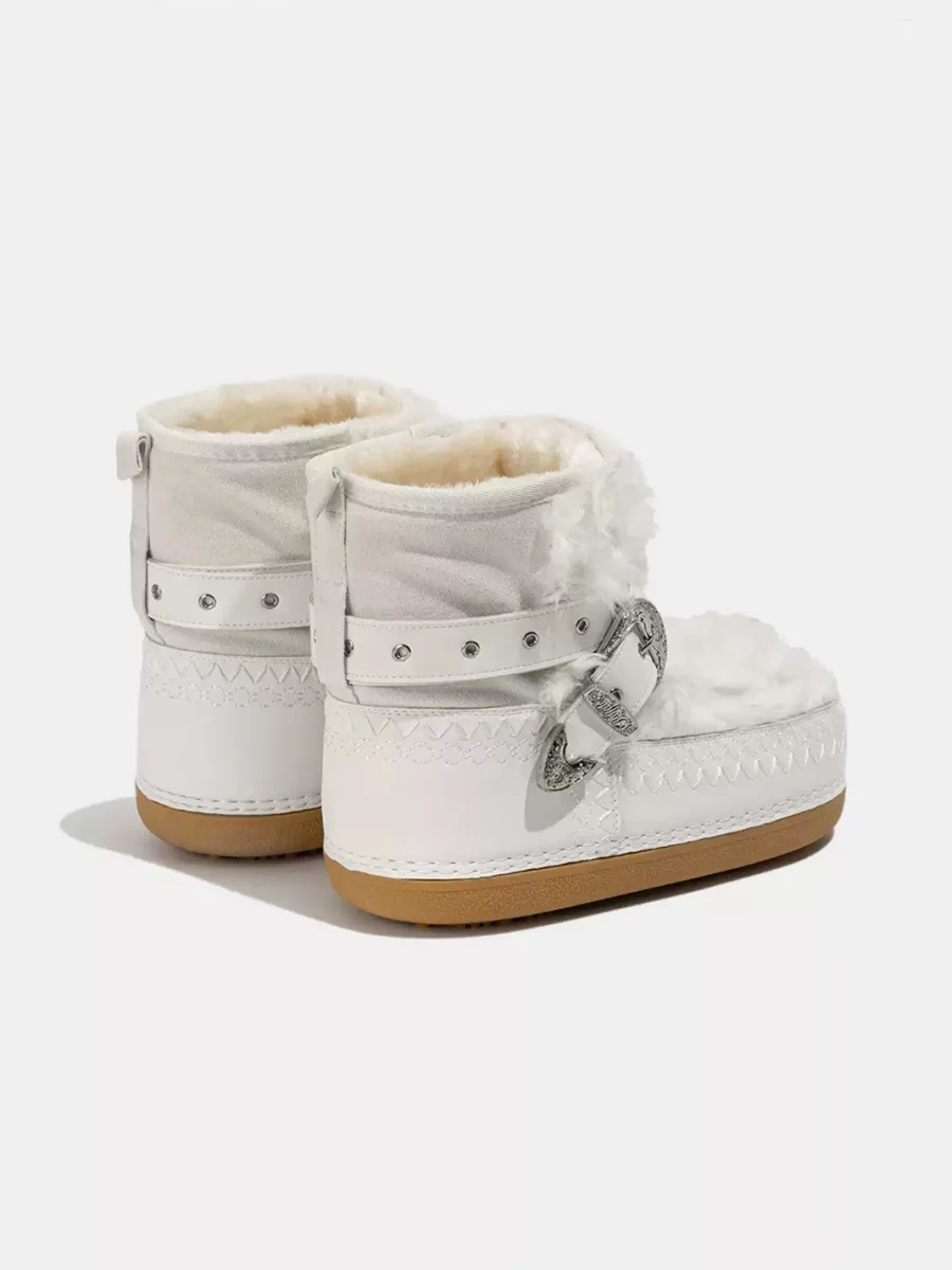 LMDD | Retro Plush-Lined Platform Snow Boots - 3