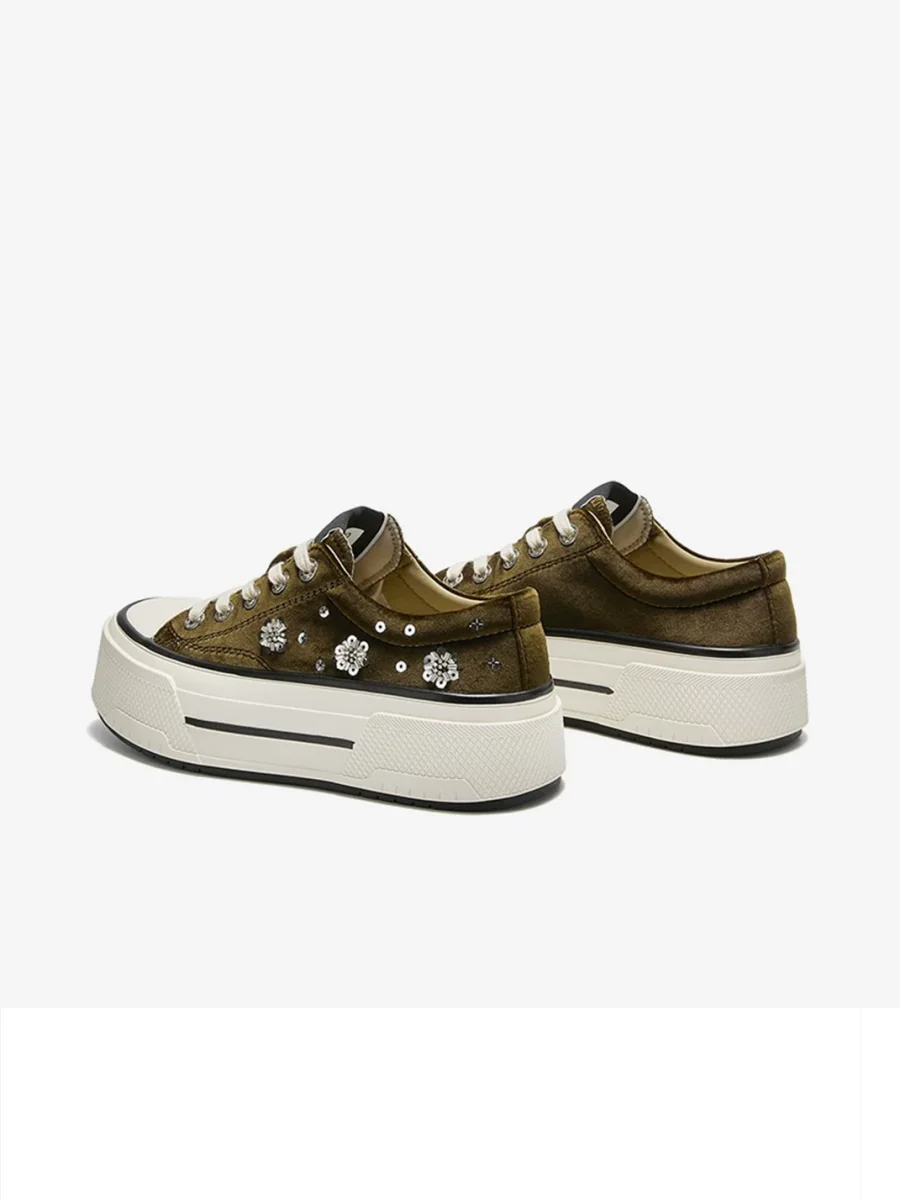 ACUPUNCTURE | Floral Sequin Platform Sneakers - 3