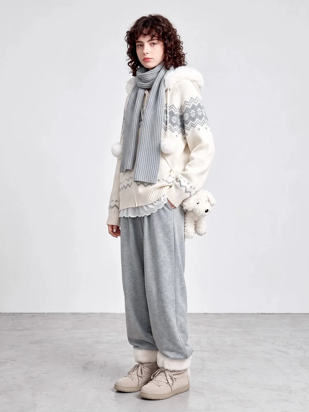 LMDD | Leather Plush-Lined Short Snow Boots