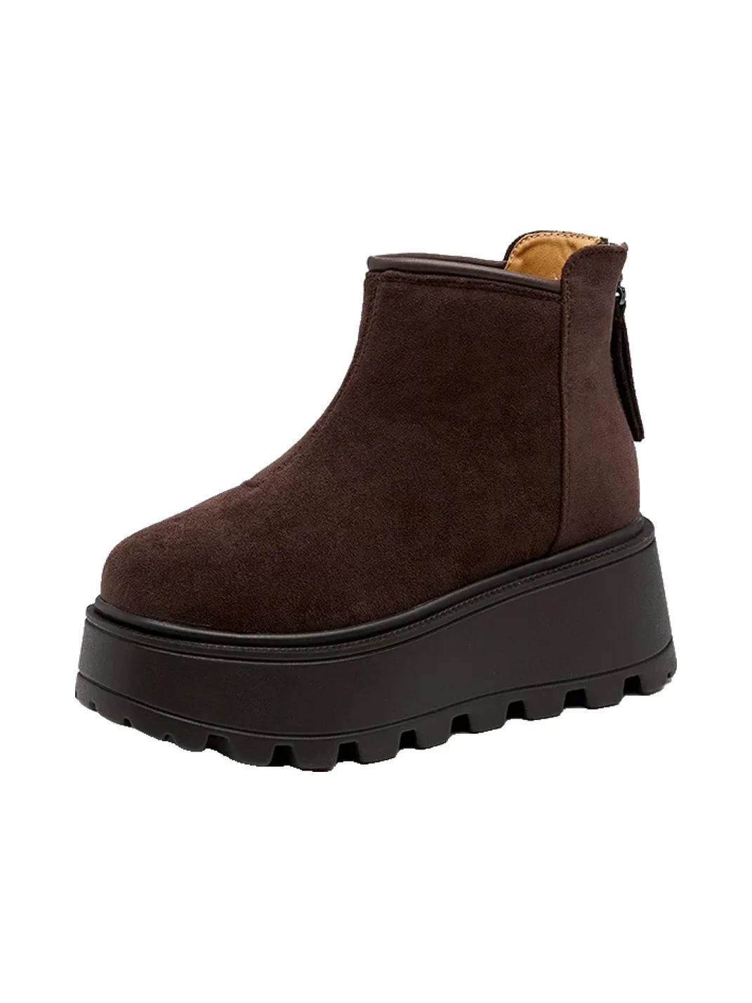 GRACEPANDA | Fleece-Lined Platform Ankle Snow Boots