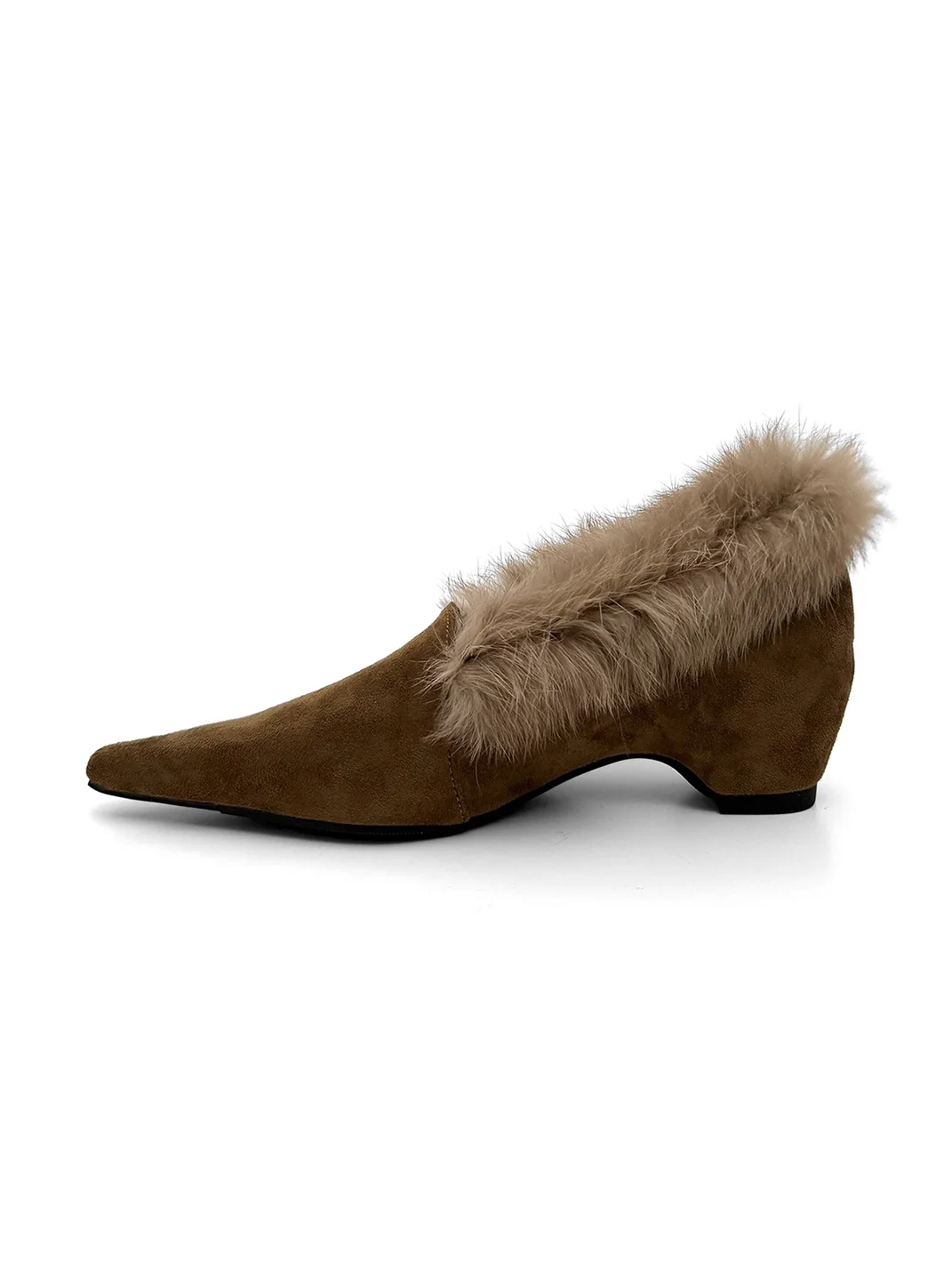 Abstract garden | Rabbit Fur Concealed Lift Shoes