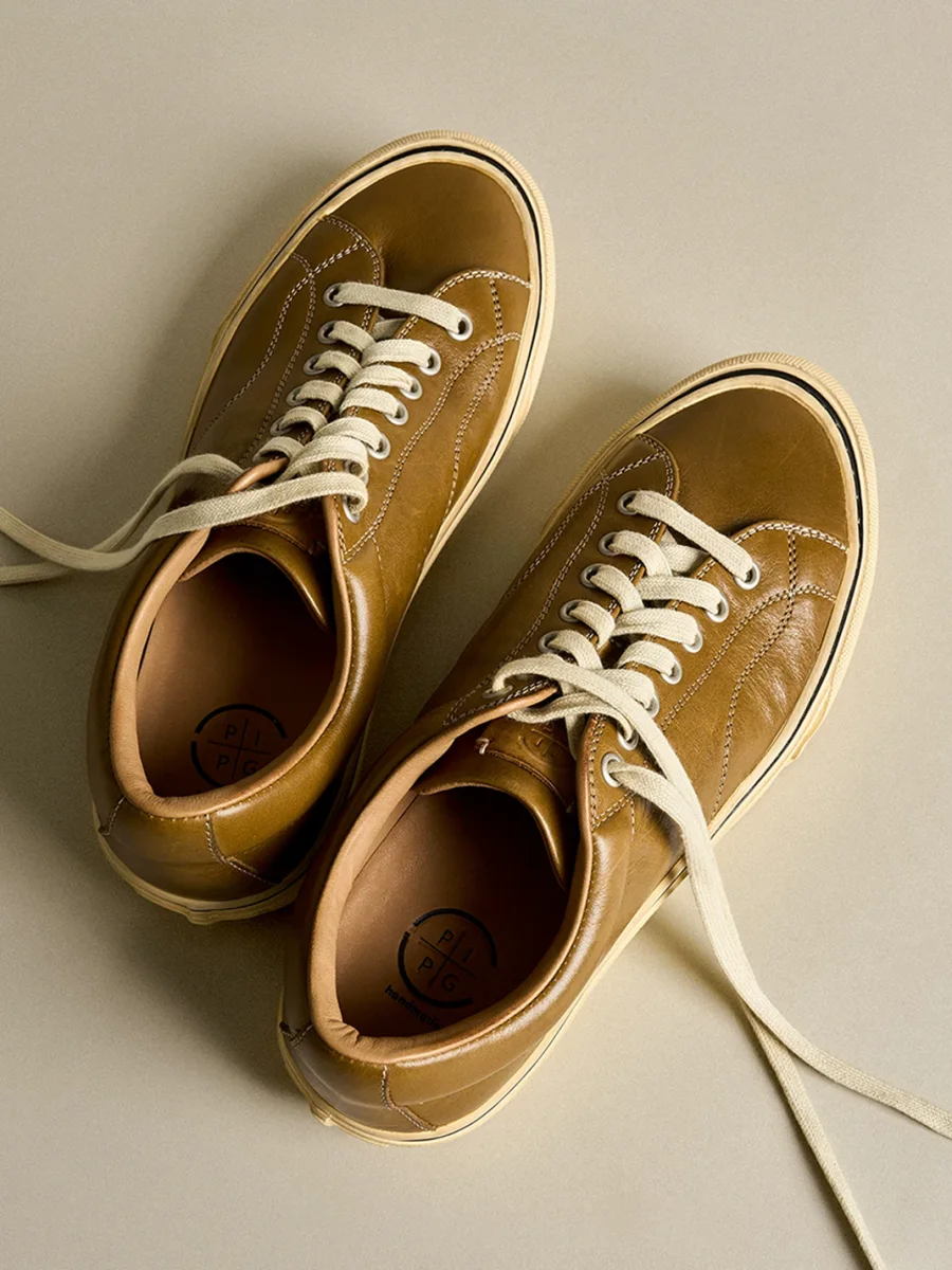PIPG | Retro Thick-Sole Cowhide Sneakers - 2