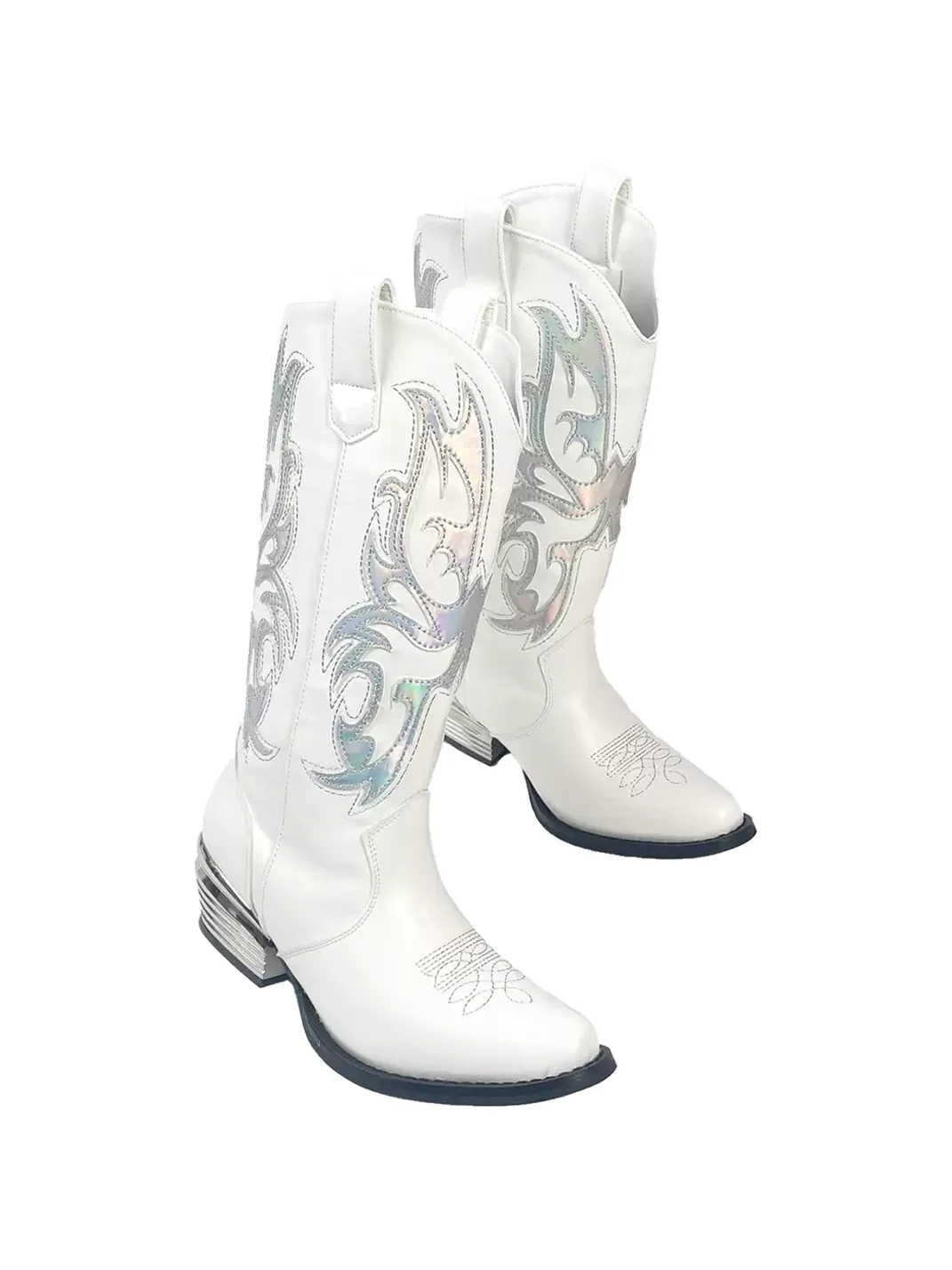 Mibvias | Butterfly Sequin Embroidered Tall Boots