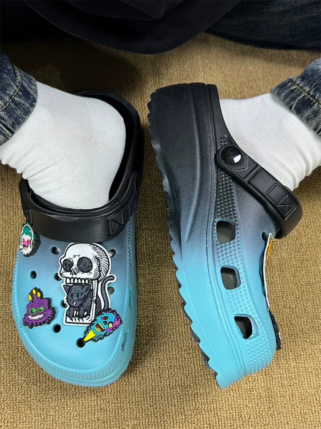 UNFAIR | Skull Cat Thick-Soled Clog Slippers
