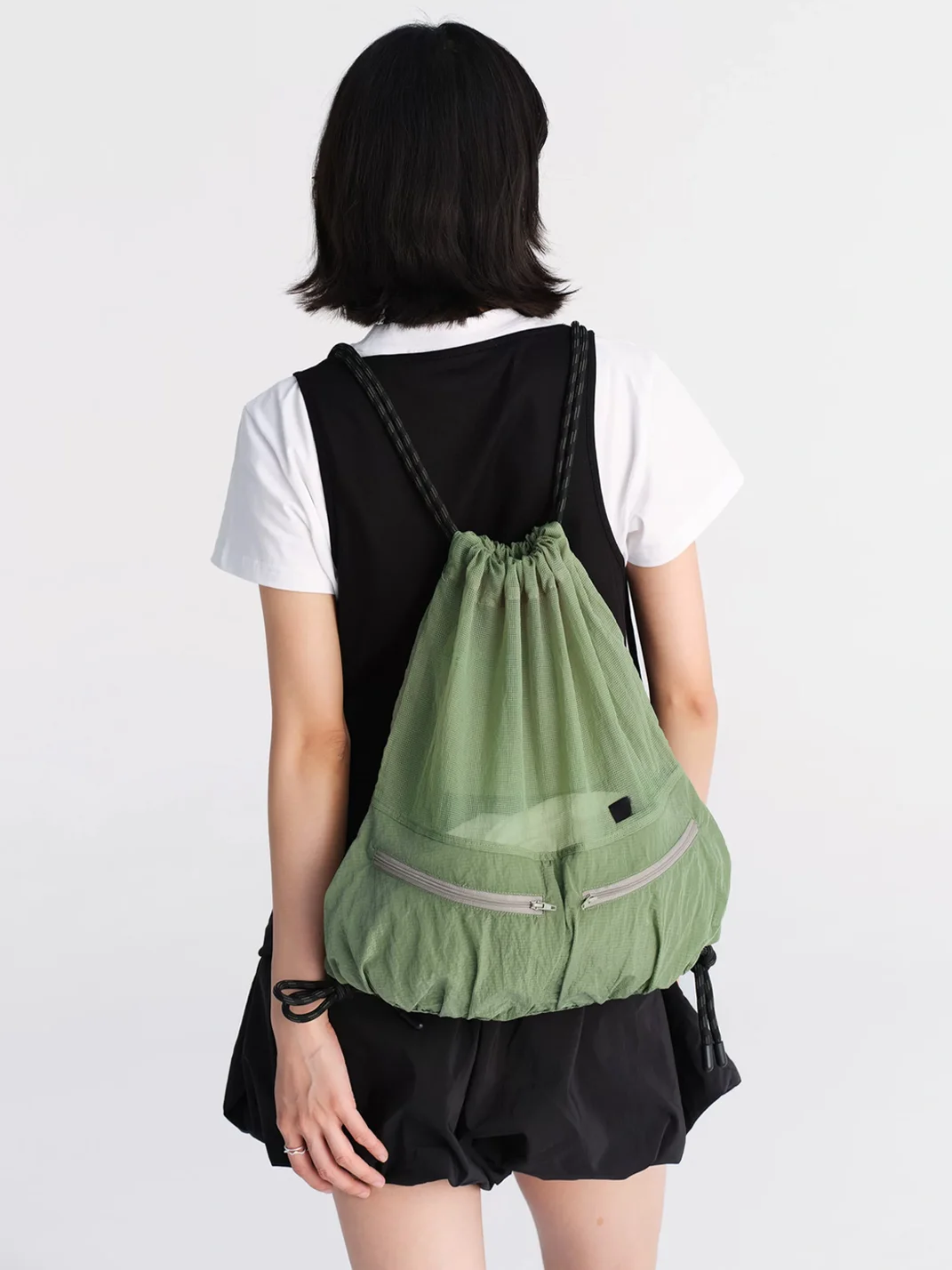 HIDDENNOTES | Mesh Panel Double Pocket Backpack