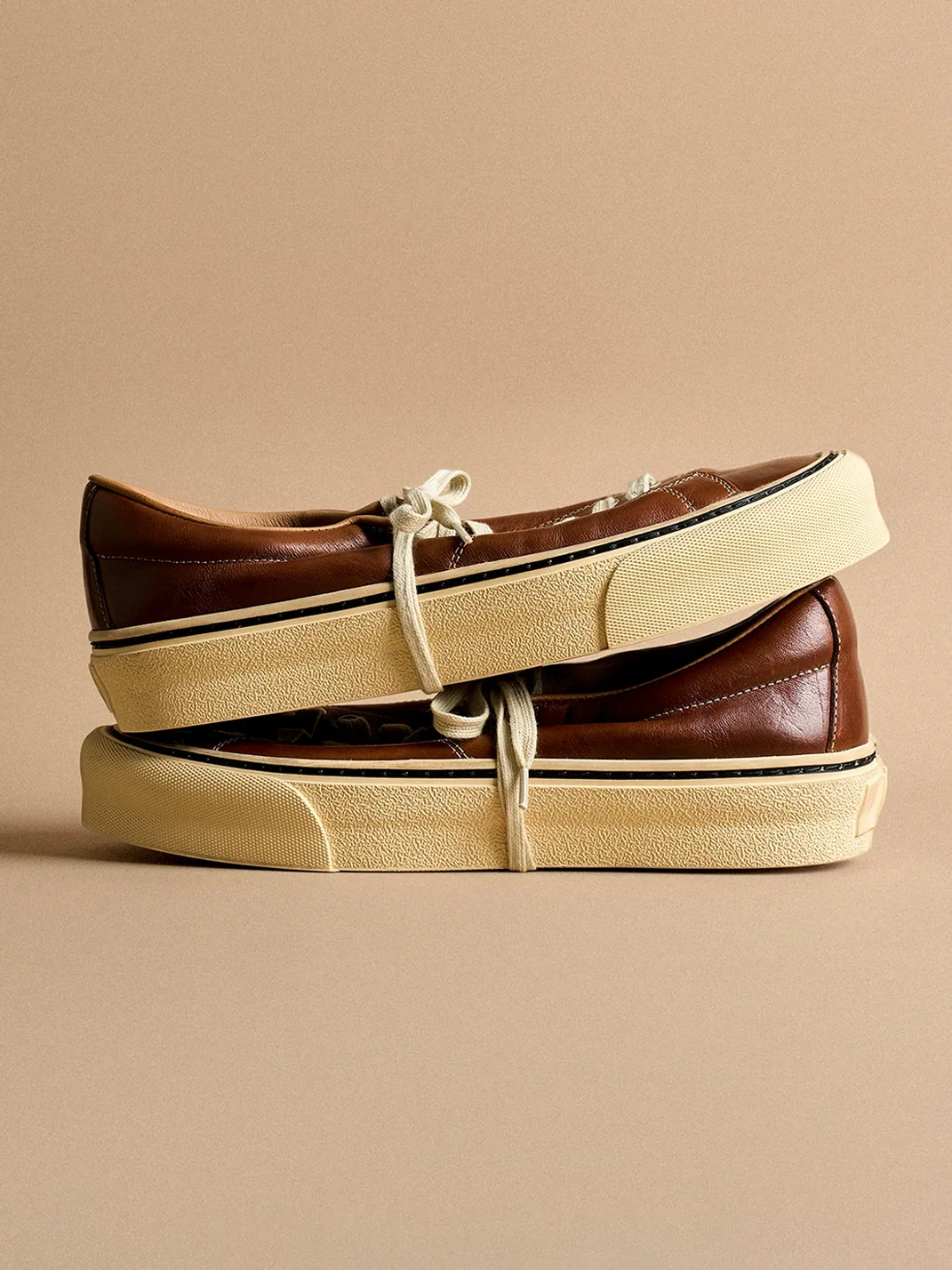 PIPG | Retro Thick-Sole Cowhide Sneakers