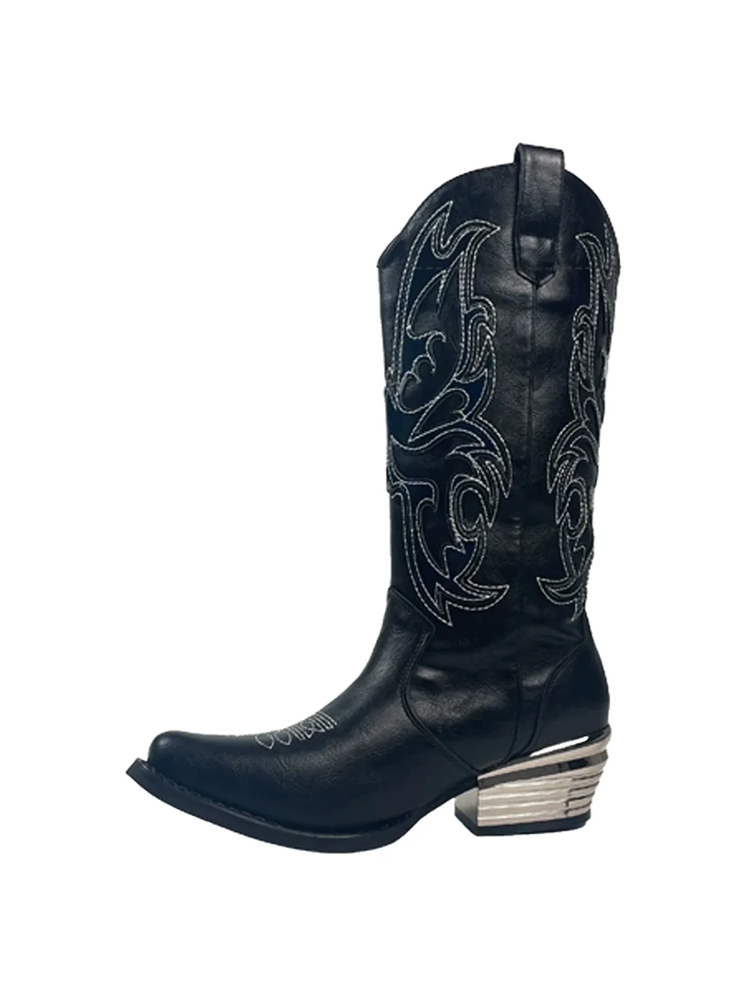 Mibvias | Butterfly Sequin Embroidered Tall Boots