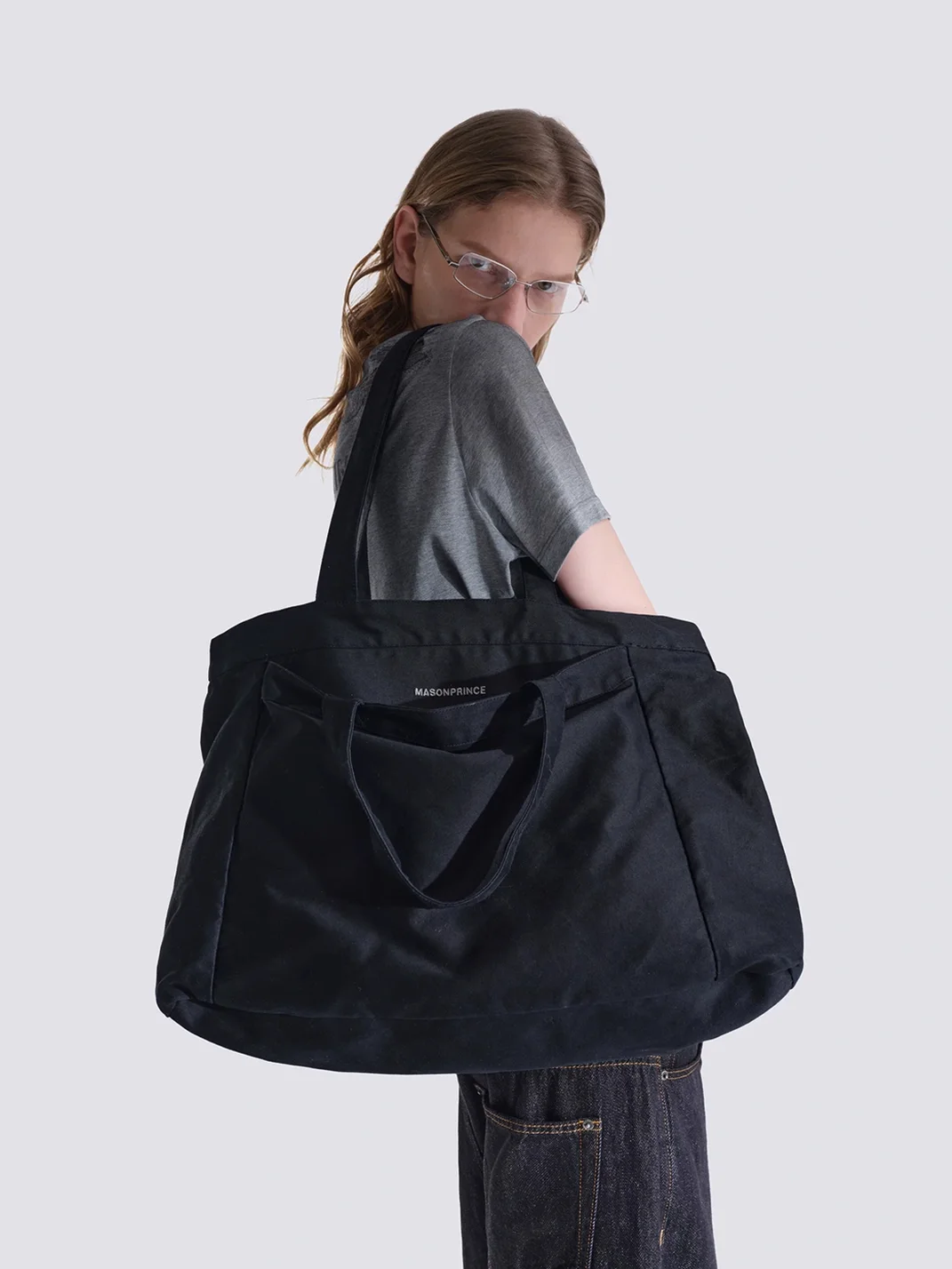 MASONPRINCE | Layered Deconstructed Three-Compartment Tote Bag