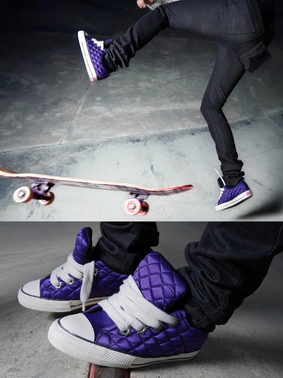 Roman Catcher | Diamond Quilted Padded Bullet-Hole Sneakers