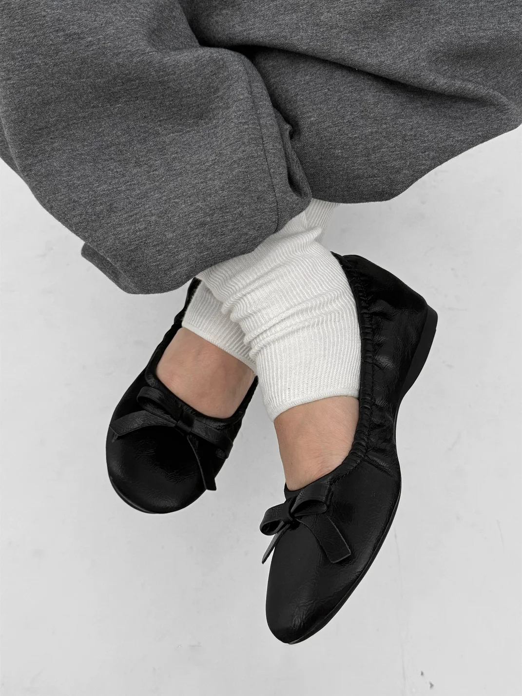 Abstract garden | Bow Ballet Flats With Concealed Lift