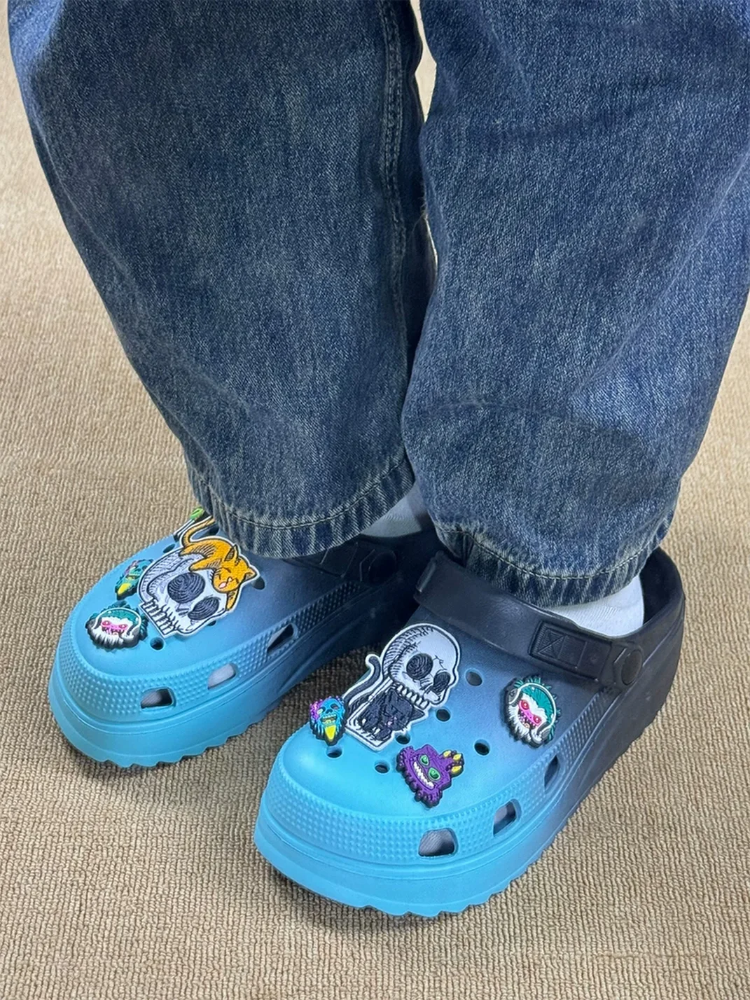UNFAIR | Skull Cat Thick-Soled Clog Slippers